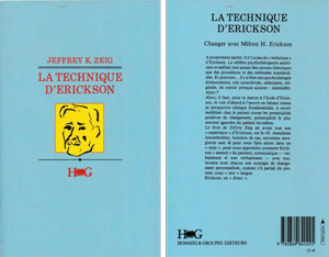 Couverture du livre « La technique d’Erickson » de Jeffrey K. Zeig, éd. Hommes & Groupes